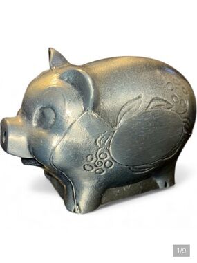 Vintage Banthrico Pewter Piggy Bank Figurine